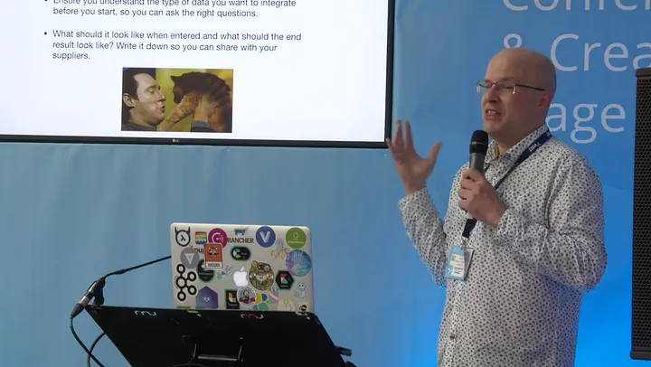 Lineup Ninja Co-founder Gordon gives a talk to event planners about how to integrate different event technologies successfully. This is not a product pitch, but a genuine offer of value to visitors, to help them succeed in their roles. However, in the process it shows off Gordon’s expertise on the topic, signalling to potential clients that we’re well placed to help them. Image of Lineup Ninja speech